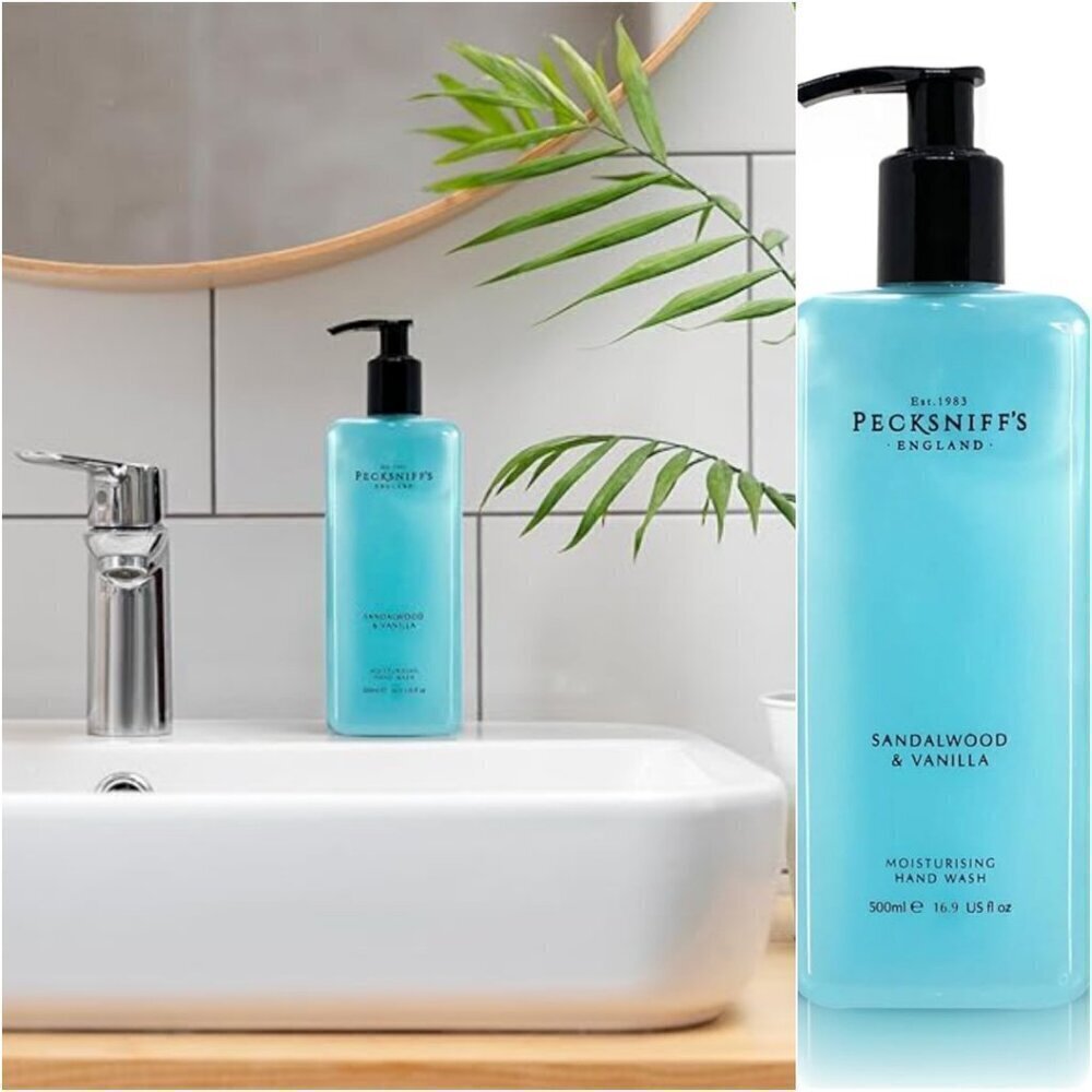 Pecksniffs Sandalwood & Vanilla Hand Soap Pump Dispenser 500ml